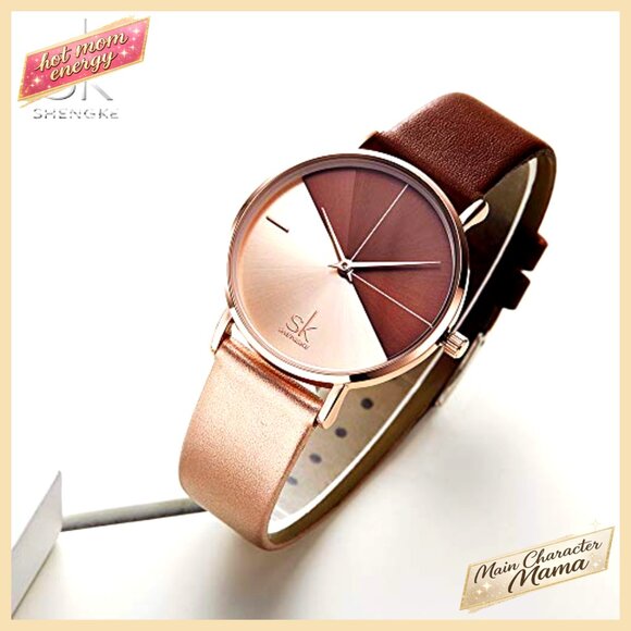 36mm Leather Strap Women\'s Watch Japanese Quartz Water Resistant Business main image 6